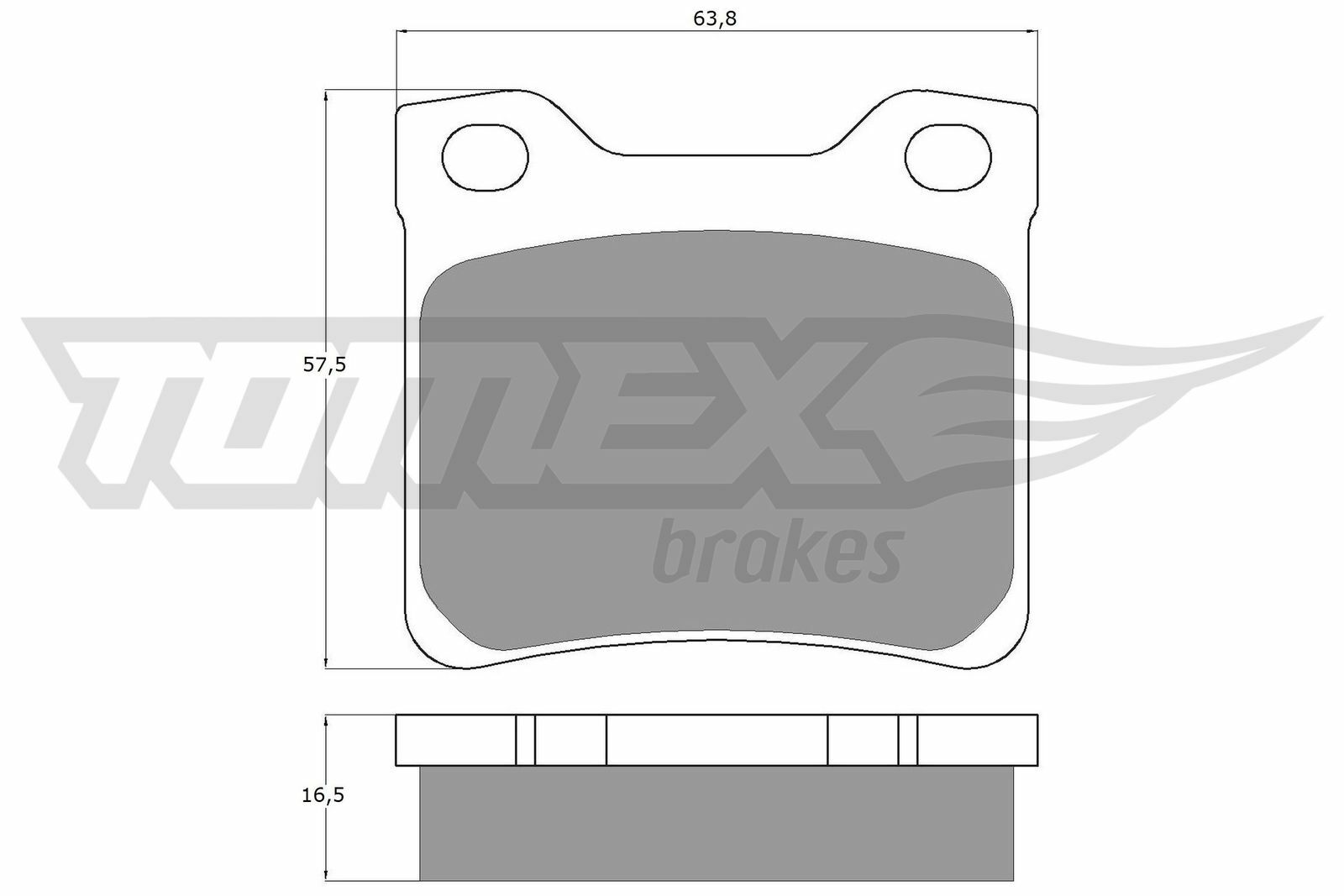 Sada brzdových destiček, kotoučová brzda TOMEX Brakes